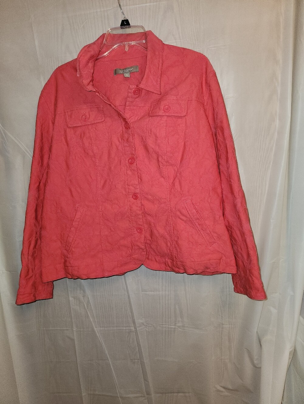 Croft & Barrow Coral Pink Lightweight Jacket - Picture 1 of 3